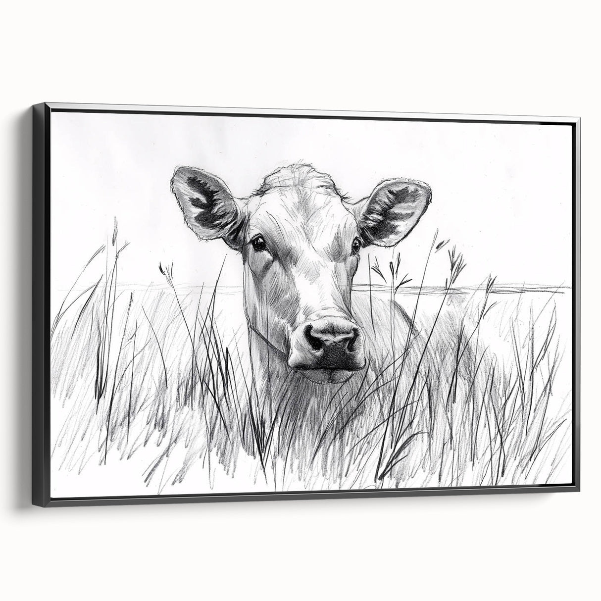 Cow Illustration Art Print – Nature-Inspired Farm Animal Wall Decor
