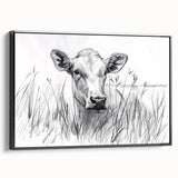Cow Illustration Art Print – Nature-Inspired Farm Animal Wall Decor