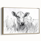 Cow Illustration Art Print – Nature-Inspired Farm Animal Wall Decor