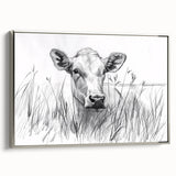 Cow Illustration Art Print – Nature-Inspired Farm Animal Wall Decor