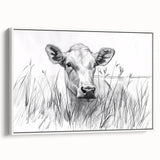 Cow Illustration Art Print – Nature-Inspired Farm Animal Wall Decor