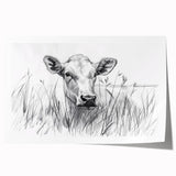 Cow Illustration Art Print – Nature-Inspired Farm Animal Wall Decor