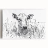 Cow Illustration Art Print – Nature-Inspired Farm Animal Wall Decor
