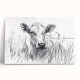 Cow Illustration Art Print – Nature-Inspired Farm Animal Wall Decor