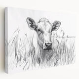 Cow Illustration Art Print – Nature-Inspired Farm Animal Wall Decor