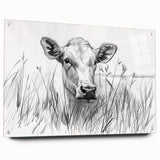 Cow Illustration Art Print – Nature-Inspired Farm Animal Wall Decor