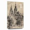 Historic Church Tower Architectural Wall Art