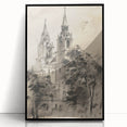 Historic Church Tower Architectural Wall Art