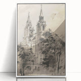 Historic Church Tower Architectural Wall Art