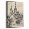 Historic Church Tower Architectural Wall Art