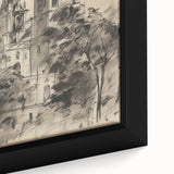 Historic Church Tower Architectural Wall Art