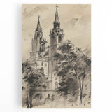 Historic Church Tower Architectural Wall Art
