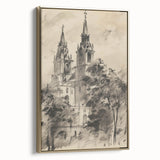 Historic Church Tower Architectural Wall Art