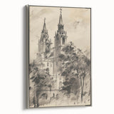 Historic Church Tower Architectural Wall Art