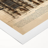 Art deco poster featuring geometric patterns in gold and black on rolled canvas, suitable for dining room wall art.