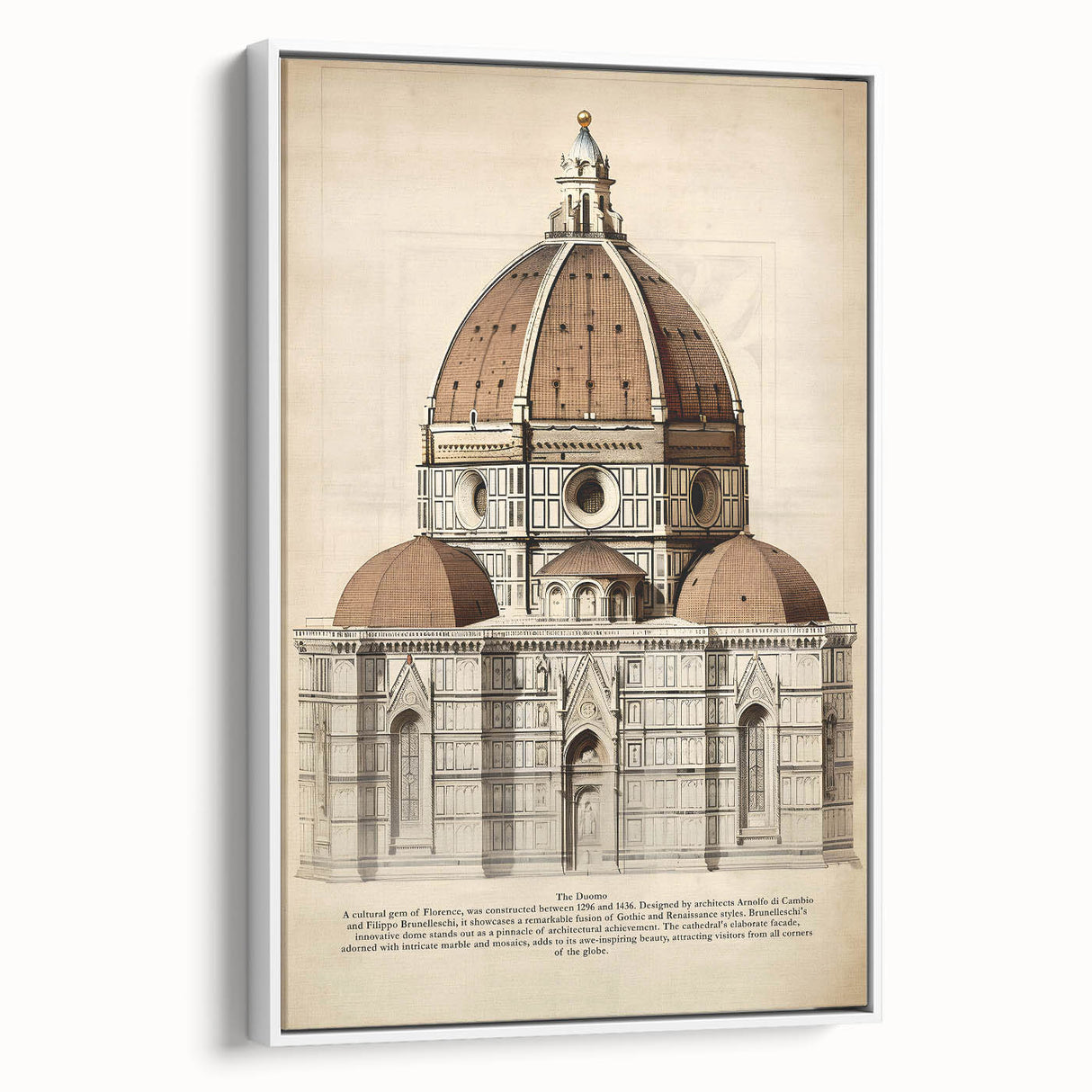 Vintage Architectural Wall Art – Duomo Florence Print