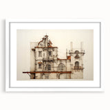 "Vintage Architectural Art - Classic Building Illustration Print"