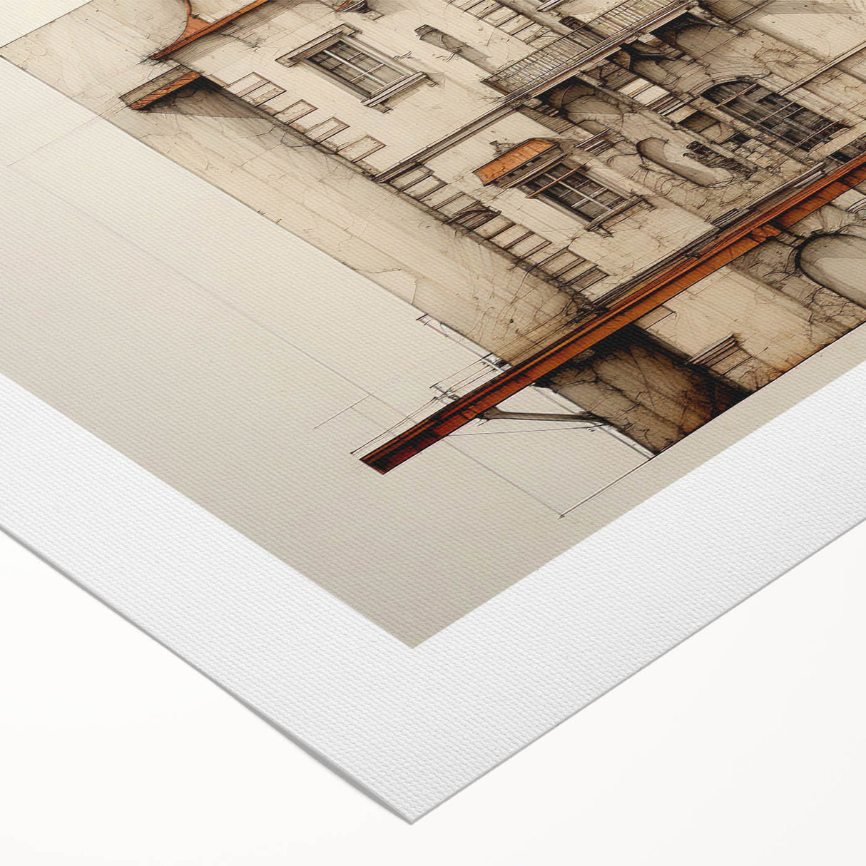 "Vintage Architectural Art - Classic Building Illustration Print"