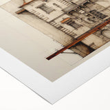 "Vintage Architectural Art - Classic Building Illustration Print"