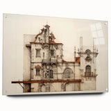 "Vintage Architectural Art - Classic Building Illustration Print"