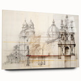 Vintage Architectural Wall Art - Historic Building Illustrations