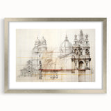 Vintage Architectural Wall Art - Historic Building Illustrations