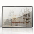 Vintage Architectural Wall Art - Historic Building Illustrations