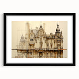 Vintage Architectural Art – Historic Building Illustration Print