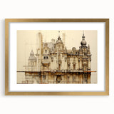 Vintage Architectural Art – Historic Building Illustration Print