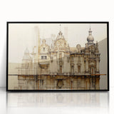 Vintage Architectural Art – Historic Building Illustration Print
