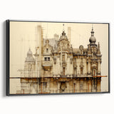 Vintage Architectural Art – Historic Building Illustration Print