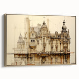 Vintage Architectural Art – Historic Building Illustration Print