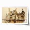 Vintage Architectural Art – Historic Building Illustration Print