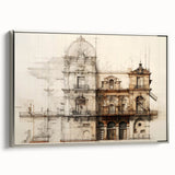 Historic Building Illustration – Vintage Architecture Print