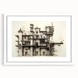 Vintage Architecture Print - Historic Building Illustration Wall Art