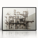 Vintage Architecture Print - Historic Building Illustration Wall Art