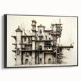 Vintage Architecture Print - Historic Building Illustration Wall Art