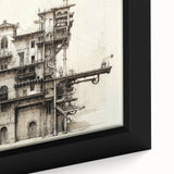 Vintage Architecture Print - Historic Building Illustration Wall Art