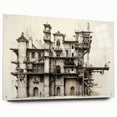Vintage Architecture Print - Historic Building Illustration Wall Art
