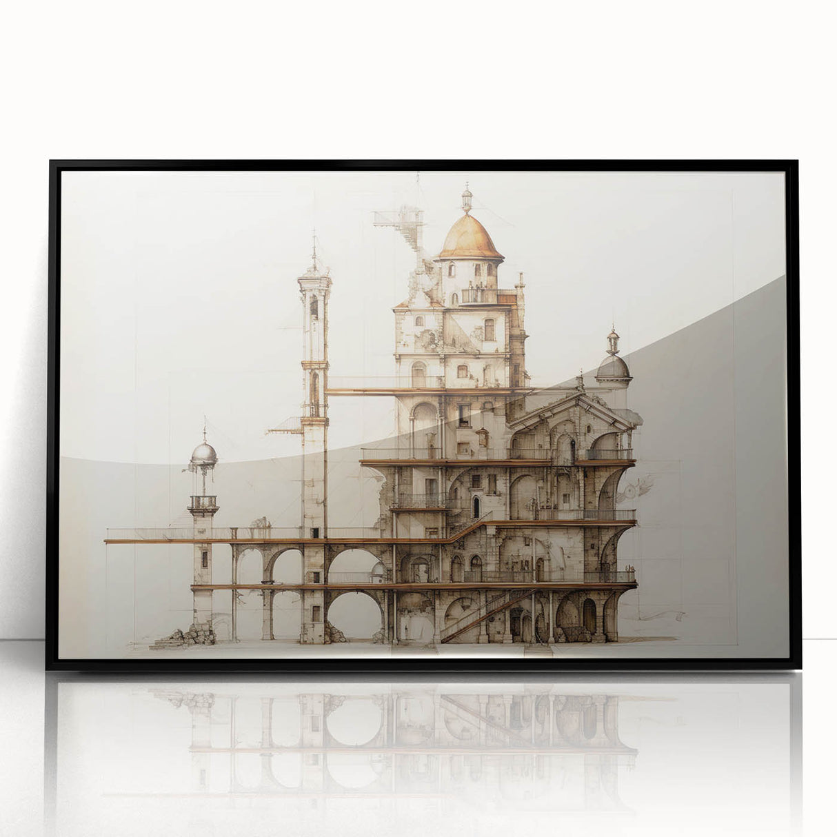Architectural Wall Art - Vintage Architecture Prints - Historic Building Art