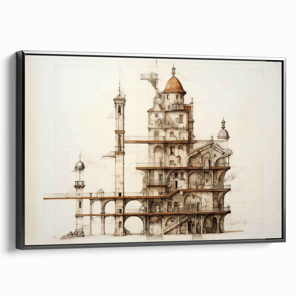 Architectural Wall Art - Vintage Architecture Prints - Historic Building Art