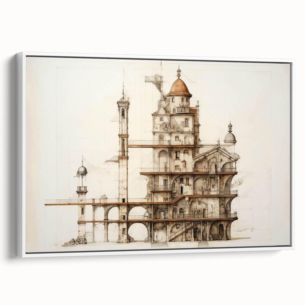 Architectural Wall Art - Vintage Architecture Prints - Historic Building Art