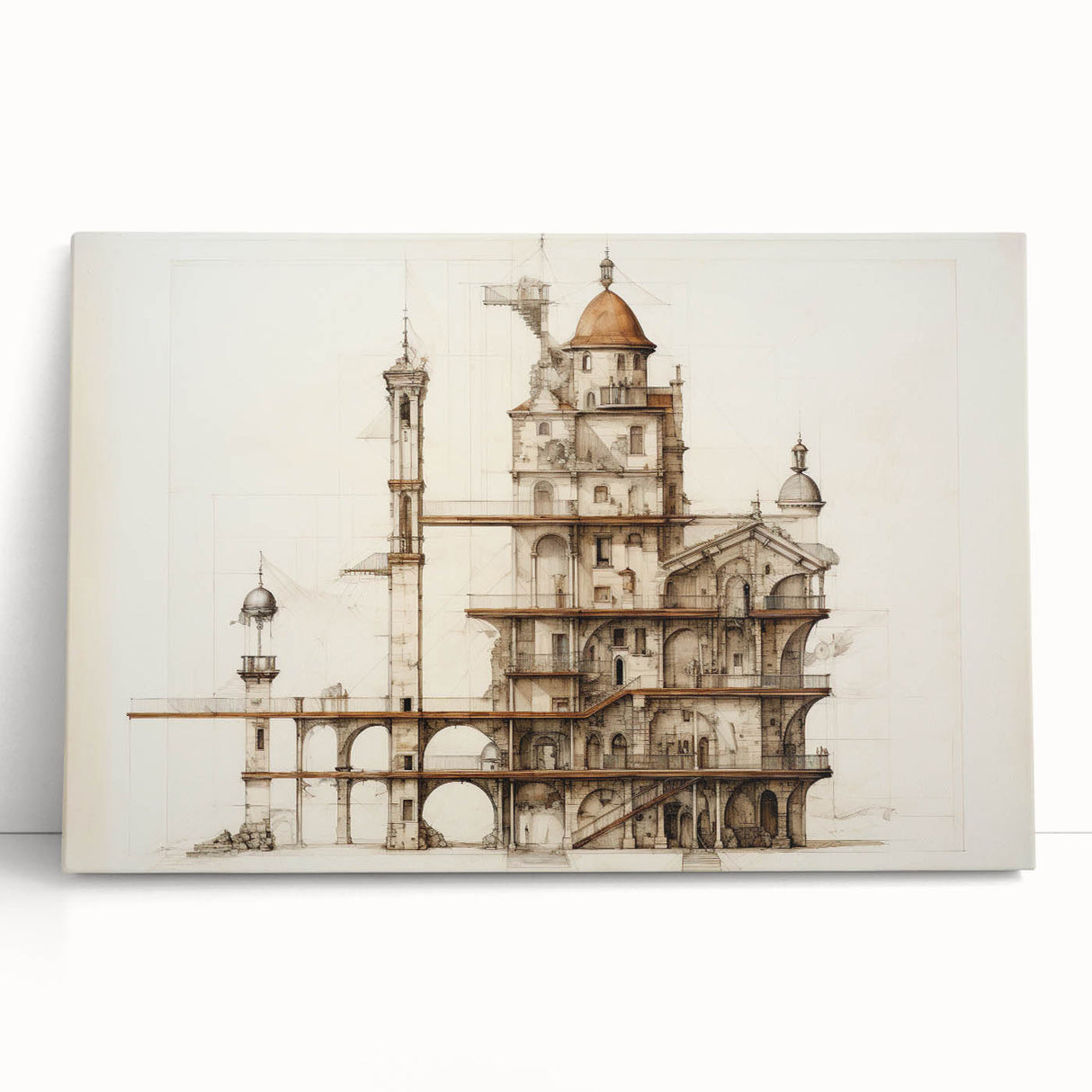 Architectural Wall Art - Vintage Architecture Prints - Historic Building Art