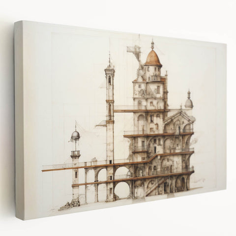 Architectural Wall Art - Vintage Architecture Prints - Historic Building Art