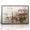 Vintage Architectural Wall Art – Historic Building Illustration Print