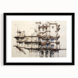 Architectural Wall Art - Historic Building Illustration