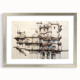 Architectural Wall Art - Historic Building Illustration