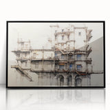 Architectural Wall Art - Historic Building Illustration