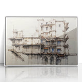 Architectural Wall Art - Historic Building Illustration