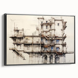 Architectural Wall Art - Historic Building Illustration